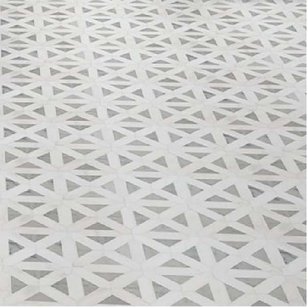 星白+卡拉拉白米字长六角