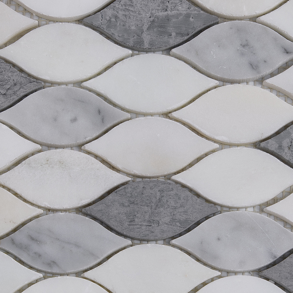 青龙玉+卡拉白+蓝木纹小树叶